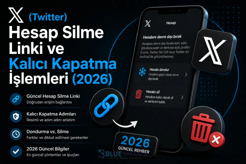 X (Twitter) Hesap Silme Linki ve Kalıcı Kapatma İşlemleri (2026)